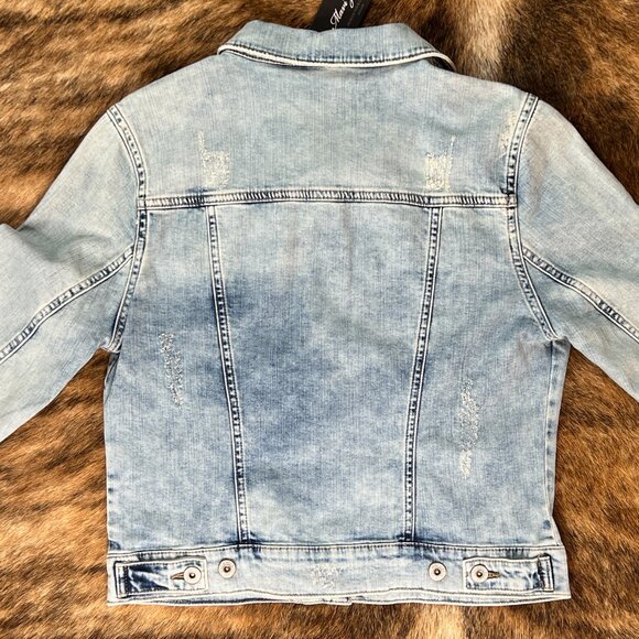 NWT Women's Mavi Samantha Denim Designer Jean Jacket Bleach Vintage - Medium - Picture 10 of 14